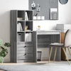 Stol s ladicama s policom s pohranom 2 pcs Siva Sonoma