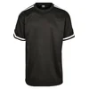 Oversized Stripes Mesh Tee Black