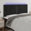 vidaXL vidaXL LED posteljno vzglavje črno 200x5x118/128 cm žamet, (20951689)