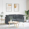 vidaXL Modularni kavč z blazinami žamet temno siv