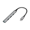 Logilink HUB type C ultra slim, 4 x USB-A, aluminimum