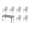 eoshop Kovinski vrtni set Eoshop 60: miza + 6 stogljivih stolov