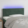 Vidaxl vidaXL Vzglavje postelje z LED diodo temno zeleno 100x5x78/88 cm žametno