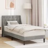 Krevetna konstrukcija Svijetlo siva 90 x 190 cm Baršun