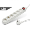 Podaljšek na 6 vtičnice 3x1mm 1,5m s stikalom