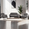 Atelier del Sofa Set garniture za dnevnu sobu, 3 komada Aster, Siva