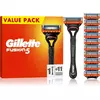 Gillette Muški aparat za brijanje Fusion 5, 11 dopuna, Crno-narandžasti