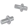 Vidaxl Polica Peg 2 szt. srebrna 8,6 x 8,6 x 14,6 mm Jeklo
