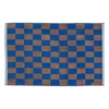 Modra/rjava kopalniška preproga iz organskega bombaža 50x80 cm Retro – Mette Ditmer Denmark
