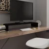 Den Stojalo za TV / ekran stekleno črno 90x30x13 cm