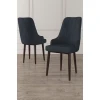 HANAH HOME Set 4 stolice Trex Anthracite Brown