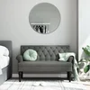 Klupa s naslonom tamno siva 120x62x75,5 cm tkanina