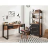 Hanah home Set radni sto i komoda COSMO Bež-Crni