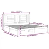 Okvir za krevet od masivne borovine crni 200 x 200 cm