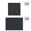 Set ručnika od 10 komada crno-sivi pamučni