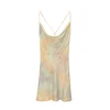 Pull&Bear Obleka  žafran / limonino-rumena / meta / roza