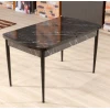 Hanah Home Trpezarijski sto na razvlačenje Trend Bendir, 132-170 cm, Crni