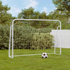 Nogometni gol s mrežom bijeli 214x75x152 cm čelik i poliester