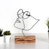 Aberto Design Dekorativna figura M-037, 17x31x3.5 cm, Crna