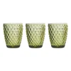 Tognana Set od 3 čaše Diamond, 26 cl, Zelene