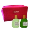 Replay Poklon set Ženski parfem Green on me, EDP, 100 ml + Muška toaletna voda Green on me, EDT, 100 ml + Neseser, Roze