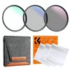 K&F 82mm 3pcs Professional Lens Filter Kit (MCUV/CPL/ND4) + Filter Pouch+3pcs*Cleaning Cloth
