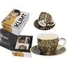 Carmani SKODELICA IN KROŽNIK ZA ESPRESSO GUSTAV KLIMT DARILO DREVO ŽIVLJENJA