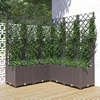 Vrtna sadilica s rešetkom smeđa 120 x 120 x 136 cm PP