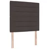 Vidaxl Postelja z vzmetnico z vzmetnico Temno rjava 120 x 190 cm blago