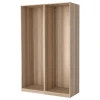 PAX 2 okvira garderobera, belo b. im. hrastovine, 150x58x236 cm