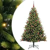 Umjetno savitljivo božićno drvce s 300 LED dioda Zelena 180 cm