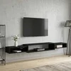 TV ormar za montažu na zid Zidna montaža Crni hrast