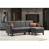 Atelier del Sofa Ugaona garnitura Polya 216x86x130cm Tamnosiva