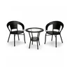 MODUL Baštenski set Rattanica crni/ 2 stolice i sto