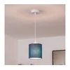 BRILAGI - LED lestenec na žici NUBILA 1xE27/60W/230V O 14 cm bela/temno modra