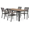 SIRDAL D211 sto tvrdo drvo + 4 SIRDAL stolice siva