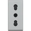 AXOLUTE VTIČNICA EURO 2P+E/16A/250V 1M SREBRNA HC4180
