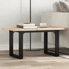Stolić za kavu O-oblika 80x50x40,5 cm od borovine i čelik