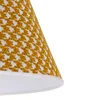 Duolla Lampshade Sofia 25 cm, rumen vzorec v obliki petelinjega koraka - rumena, bela - Tkanine/tekstil