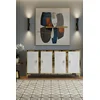 HANAH HOME Komoda Tuna 120 White Gold