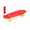 Teddies Skateboard - pennyboard 43cm, nosilnost 60kg plastične osi, rdeča, zelena kolesa