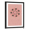 Plakat s paspartujem mesečna abstrakcija - 30x45 silver