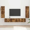 Set TV komoda Zidne 4 pcs Dimljeni hrast Konstruirano drvo
