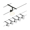 Paulmann 94450 - Komplet 5x GU5,3/10W kompletan kabelski sistem SHEELA 230V crna