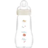 MAM Feel Good Glass Baby Bottle steklenička z ventilom proti kolikam 2m+ Beige 260 ml