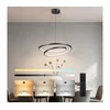 Brilagi-LED prigušiva luster na sajli TWISTER LED/48W/230V O 50 cm crna + daljinski upravljač