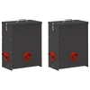 Hranilica za piliće 2 pcs Crna 32,5 x 20,5 x 43 cm