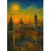 Plakat Lublin v slogu Van Gogha 50x70 cm
