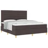 vidaXL vidaXL Box Spring Postelja z Vzmetnico Temno Rjava Super King Tkanina, (22052137)