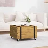 Kava Stol Smeđa 60 x 60 x 38 cm Čvrsto teak drvo
